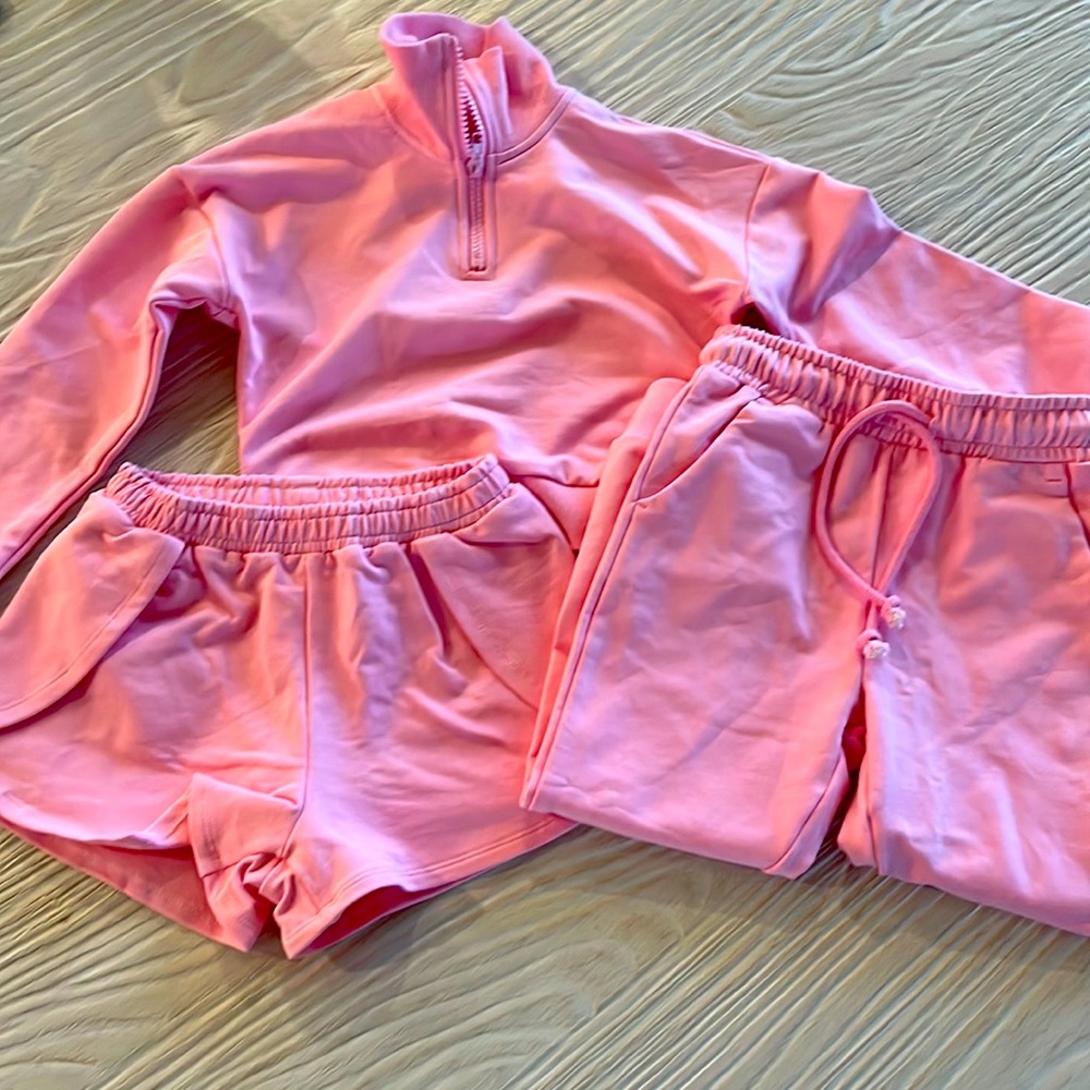 SweetHoney 3 Piece Pink Jogger Set 5Y